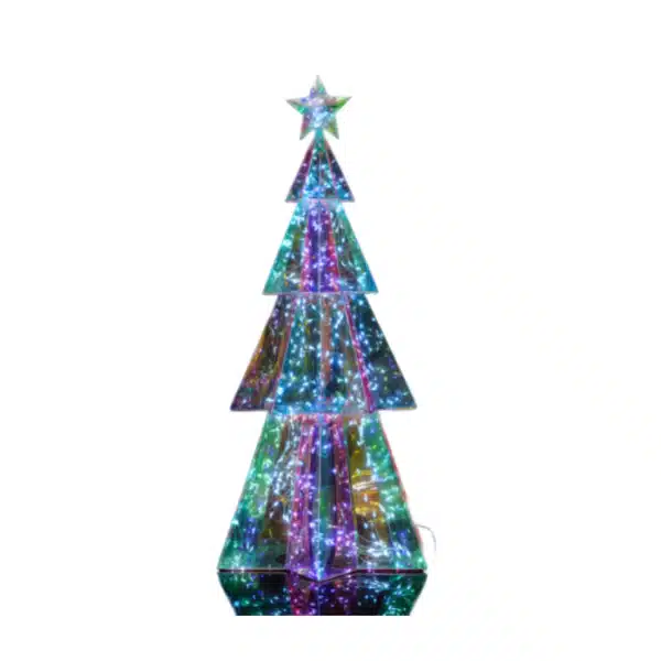 Sapin de Noël Lumineux Hologram Hexagonal 60 cm