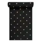 Chemin de table en Tissu Dots Or Pailleté Noir 28 x 400 cm MESA BELLA
