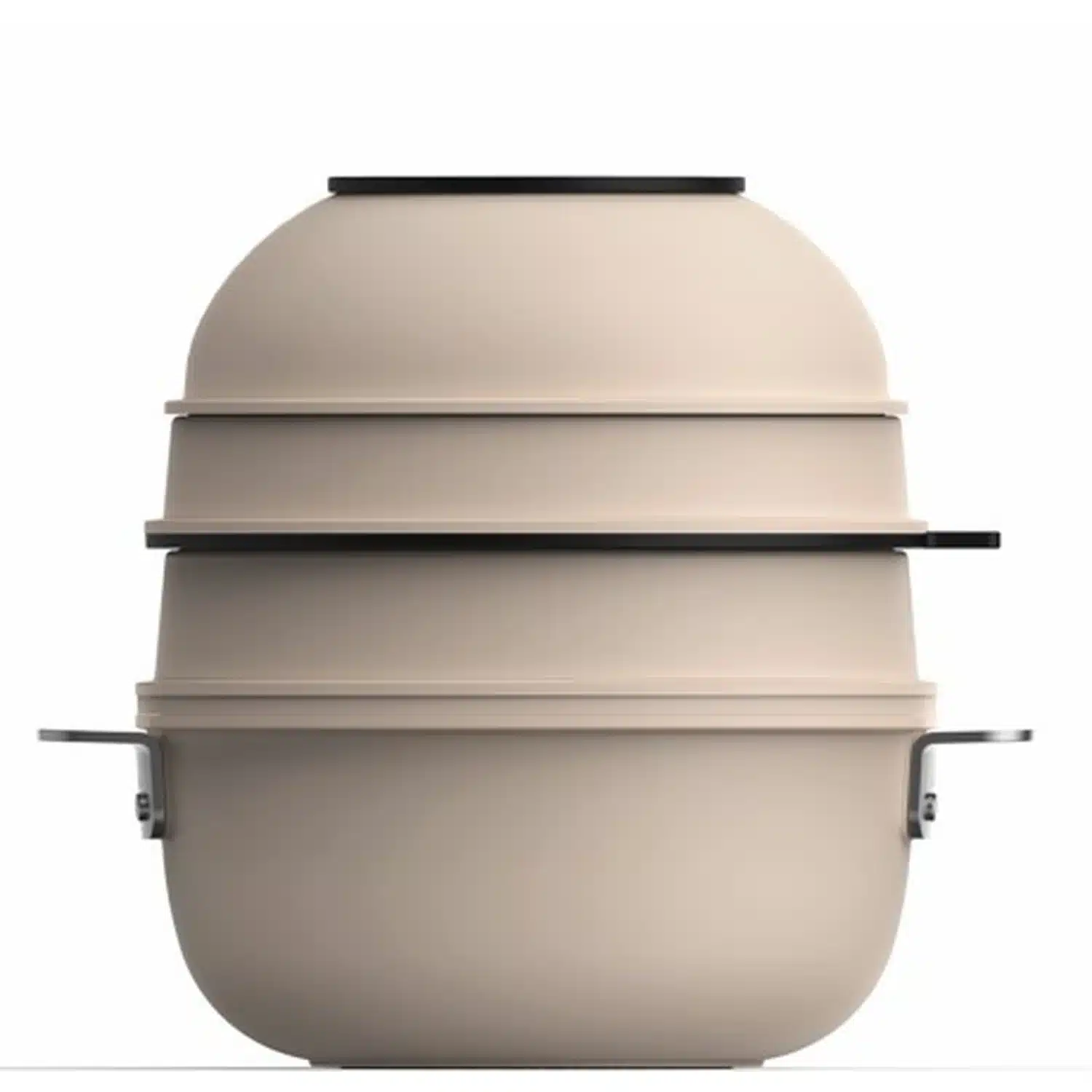 6942423943837 Batterie de cuisine empilable Oeuf 10 pièces aluminium céramique Ceratech Blanc tous feux - MASTERPRO – Image 1