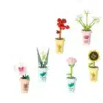 Fleur en pot à construire CUBIX