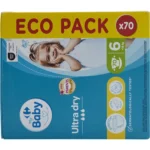 Couches Bébé Ultra Dry Taille 6 (16kg+) – CARREFOUR BABY – Image 4