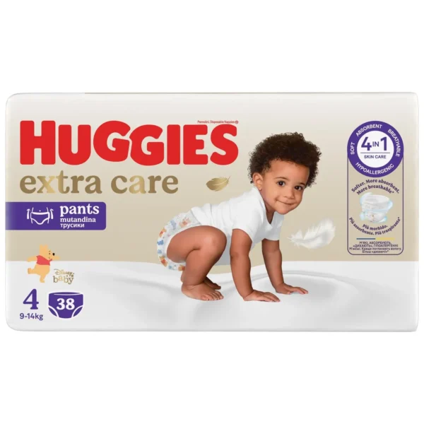 Couches-Culottes Extra Care Taille 4 (9-14kg) – HUGGIES