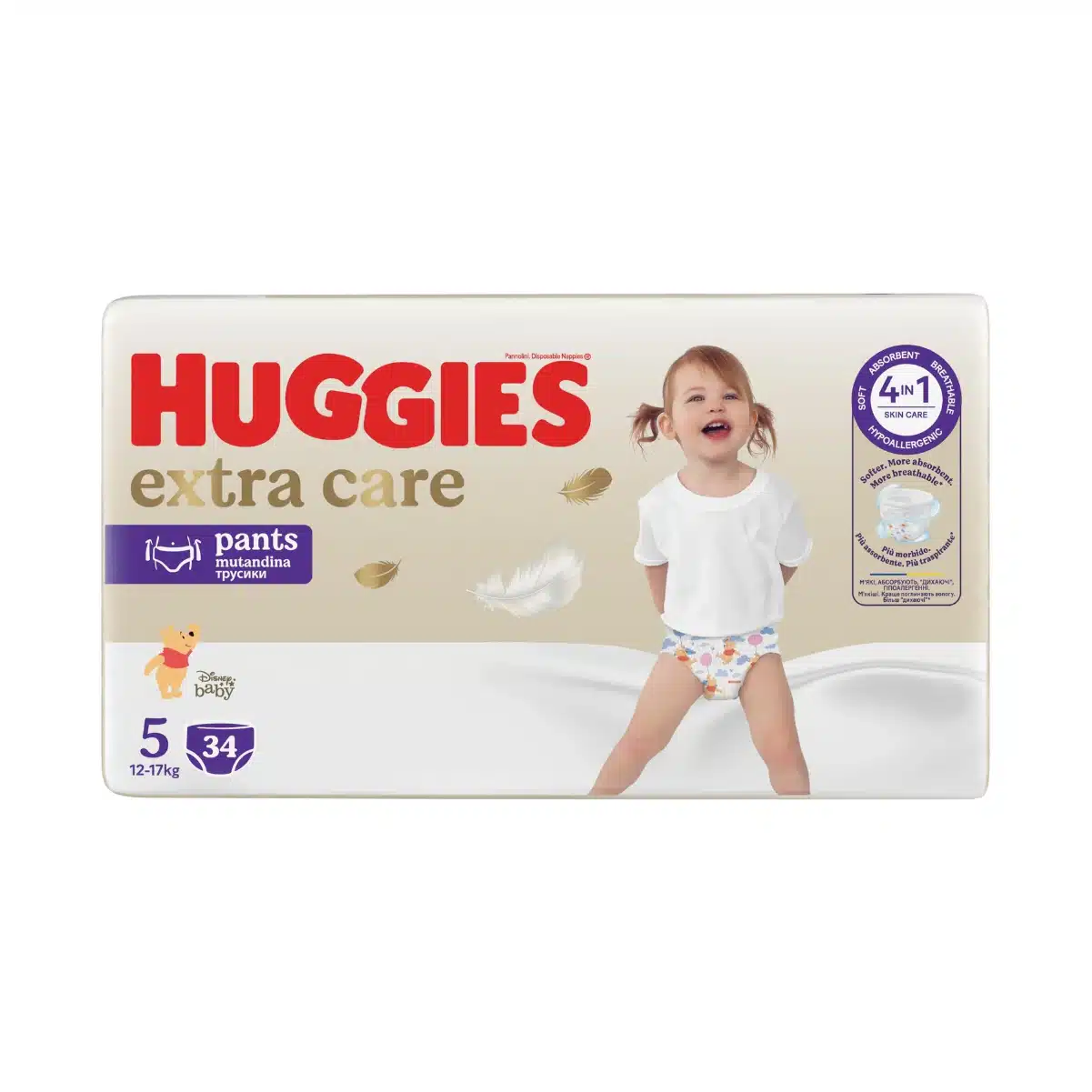 5029053549354 Couches-culottes Extra Care taille 5 (12-17 kg) x34 - HUGGIES – Image 1
