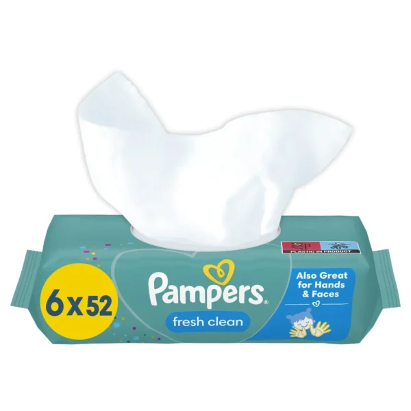 Lingettes Bébé Nettoyantes Corps et Siège Parfum Frais (le paquet de 52 lingettes) – PAMPERS