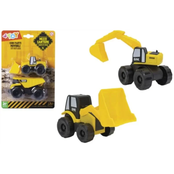 Set de 2 Véhicules de Chantier avec Pièces Mobiles – GLOBO