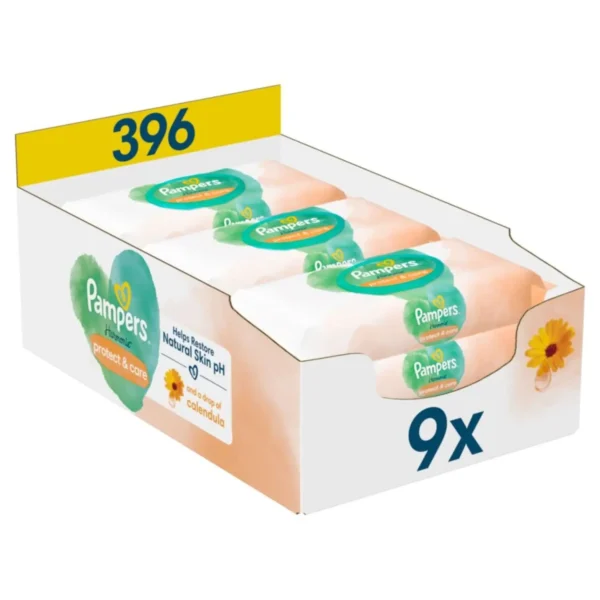 Lingettes bébé Nettoyantes Corps Main et Visage (9x44 lingettes) - PAMPERS
