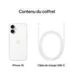 Smartphone iPhone 16 128 Go Blanc – APPLE – Image 8