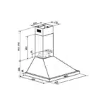Hotte Murale AH3419 Acier Inoxydable 482 m³/h – AMICA – Image 2