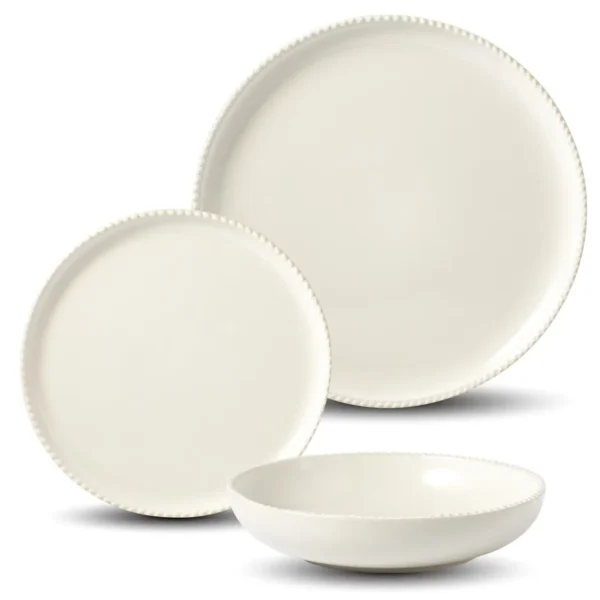 Service de table Pearl 12 pièces en grès beige – CARREFOUR HOME