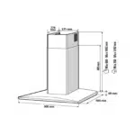 Hotte Murale SHR9902X Acier Inoxydable 435 m³/h – SAUTER – Image 2