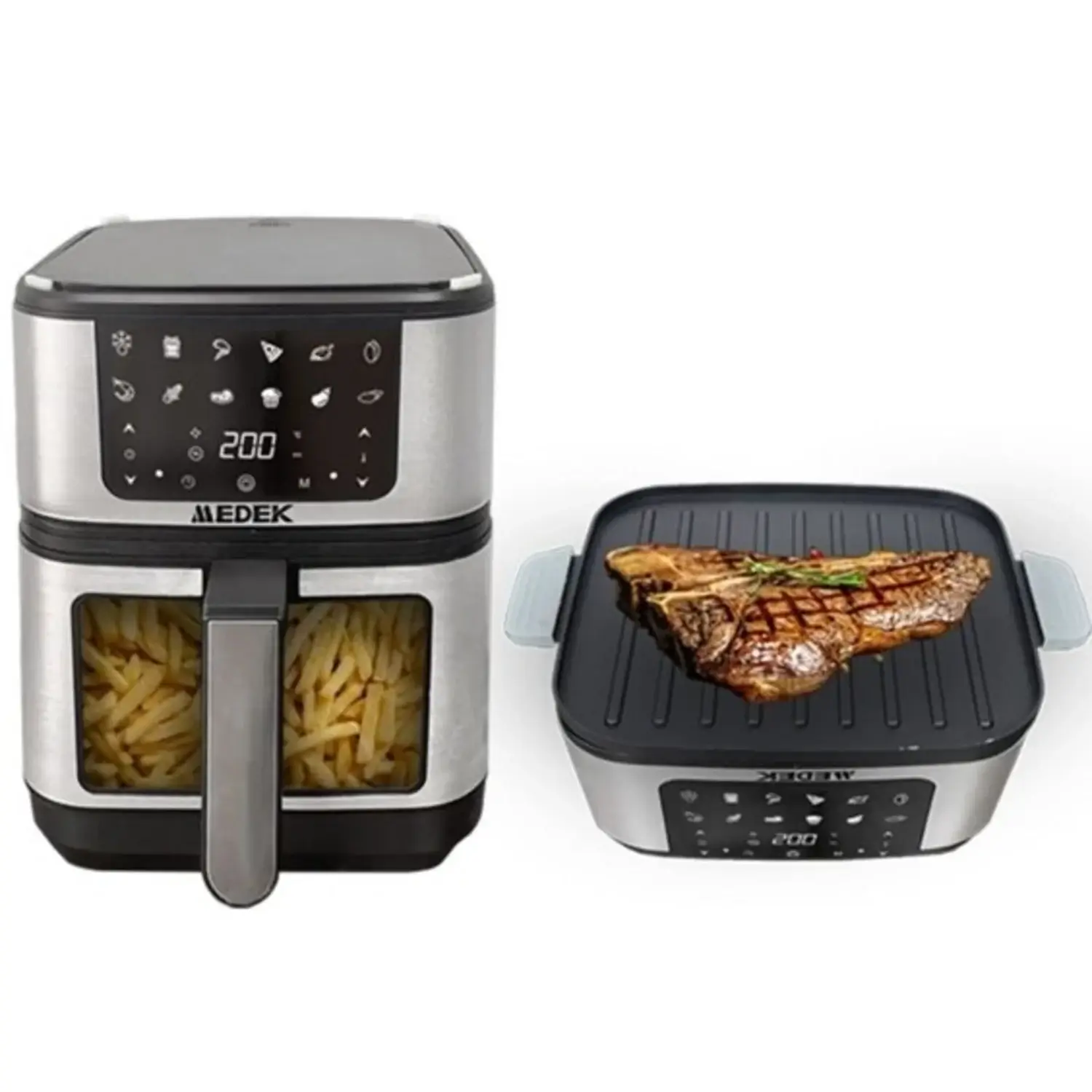 3700902209903 Friteuse sans huile Airfryer MED4505G 4,5 L – MEDEK – Image 1