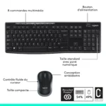 Pack Clavier et Souris Sans Fil Combo MK270 – LOGITECH – Image 6