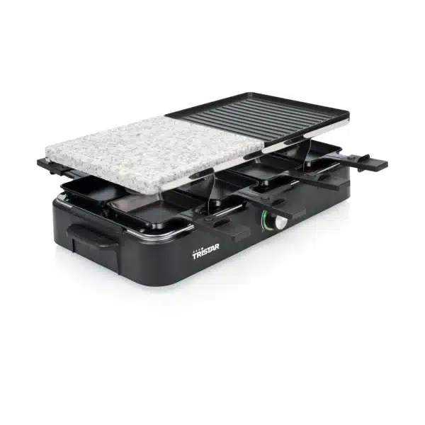 Appareil à raclette et grill RA-2752CA 8 personnes, thermostat réglable et pierre à griller – TRISTAR