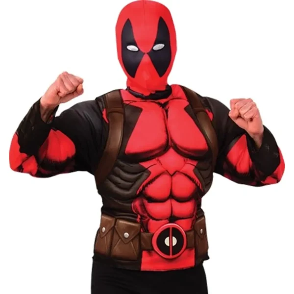 Déguisement Deadpool Haut et Cagoule Effet Muscles – RUBIES