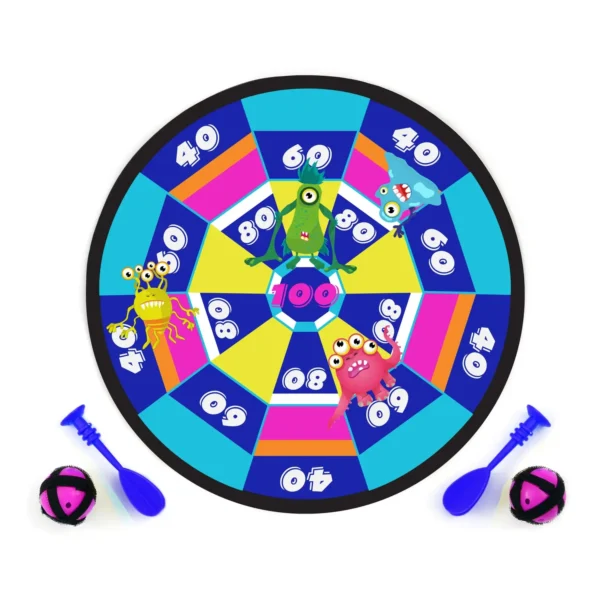 Jeu de cible à scratch 30 cm et 4 projectiles – SPORT AND FUN