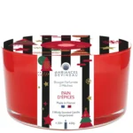 Bougie de Noël Laquée Rouge Parfumée Pain d'Épice – DEVINEAU