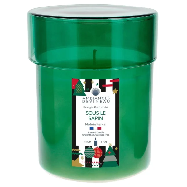 Bougie de Noël Laquée Verte Parfumée Sapin – DEVINEAU