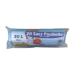 20 sacs poubelle 30L Bleu (500x650) - Iris