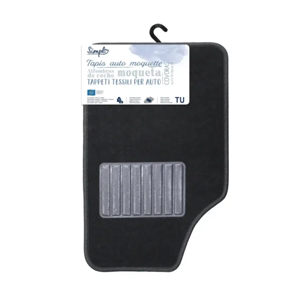 Tapis de voiture universel jeu complet (2 avant - 2 arrière) - Simpl