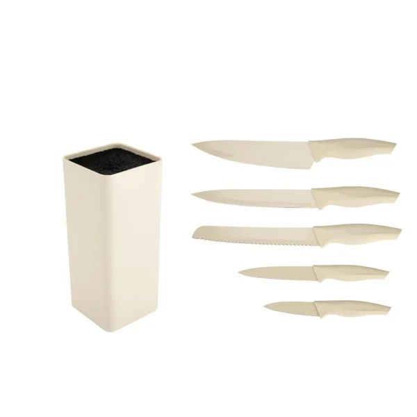 Lot de 5 couteaux de cuisine avec rangement talon - CARREFOUR HOME