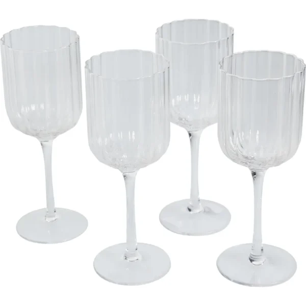 Verres à vin embossés 36cl - Set de 4 – CARREFOUR HOME