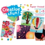 Set créatif Initiation Papier Froissé 6 cartes et 600 papiers – CREATIVE & FUN