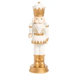 Casse-noisette Décoratif Noël Doré et Blanc 17cm – Générique