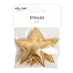 Étoiles de Noël dorées en tissu 8cm – Générique