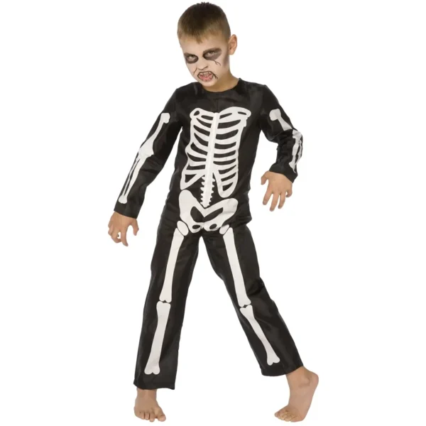 Déguisement Squelette Noir Enfant Halloween 4-6 ans – GOODMARK