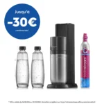 Machine à eau pétillante DUO Noire avec 2 carafes en verre 1L – SODASTREAM