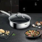 Sauteuse Infinite Inox 24cm 3.4L Titanium antiadhésif avec couvercle tous feux - TEFAL – Image 2