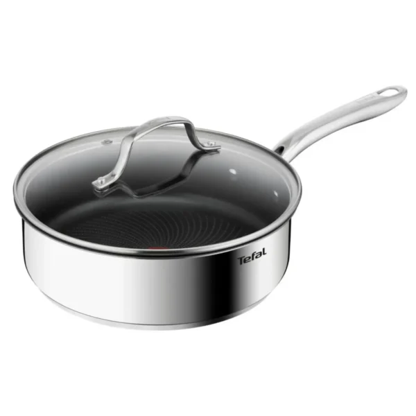 Sauteuse Infinite Inox 24cm 3.4L Titanium antiadhésif avec couvercle tous feux - TEFAL