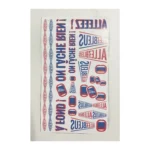 Planche de Tatouages Éphémères Allez les Bleus pour Supporters France – EURO 2024