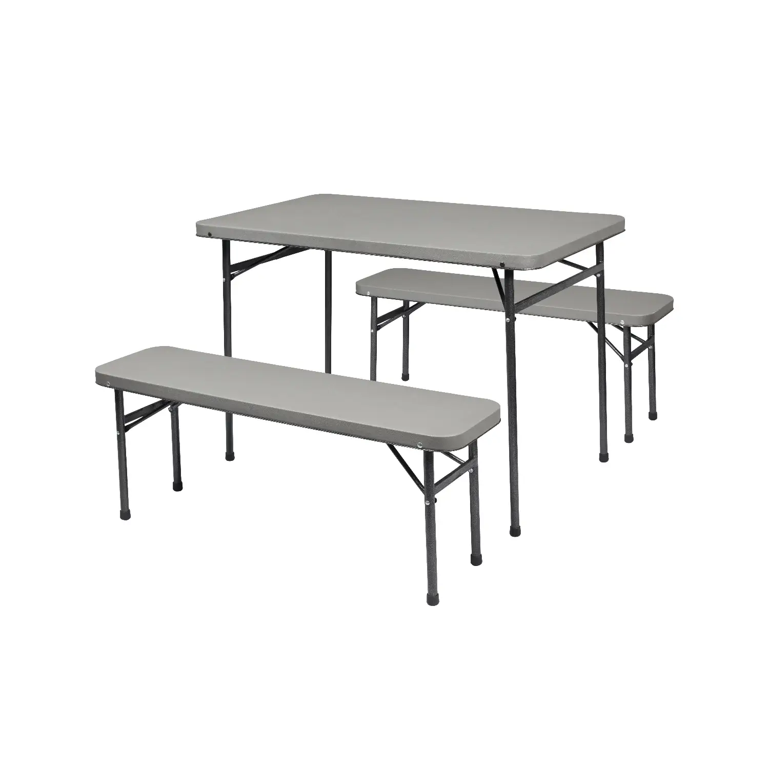3616959056936 Set table et 2 bancs de camping pliables 4 places 102 cm - CARREFOUR HOME – Image 1