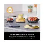 Air Fryer modulaire en verre Ninja CRISPi FN101EUGD Gingembre 4-en-1 1700 W 3,8 L + 1,4 L – Image 3