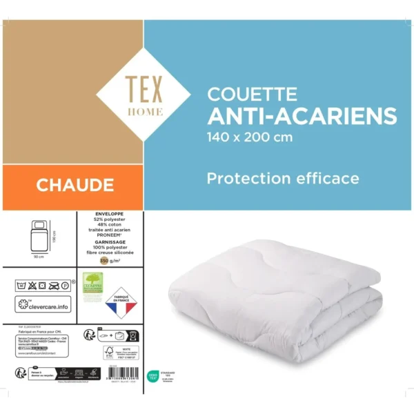 Couette Proneem Chaude Anti-acariens 140x200cm – TEX HOME