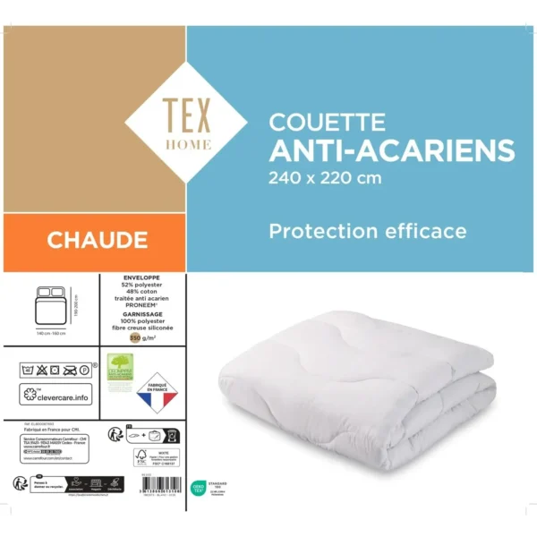 Couette Proneem Chaude Anti-acariens 240x220 cm – TEX HOME