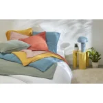 Parure de lit Sofia Gaze de Coton Terracotta 200x200 cm Housse + 2 Taies 65x65 cm – TEX HOME – Image 2