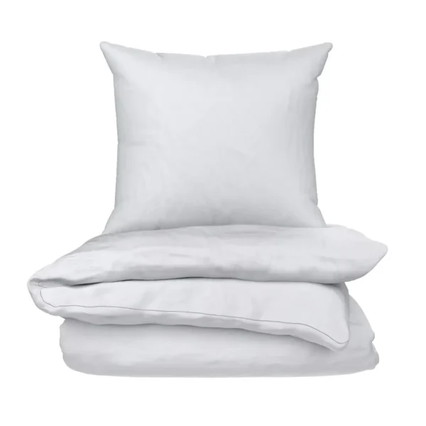 Parure de Lit Sofia Double Gaze de Coton Blanc 260x240 cm avec 2 Taies d'Oreiller 65x65 cm – TEX HOME