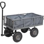 Chariot de jardin basculant en métal avec bâche – CARREFOUR – Image 2