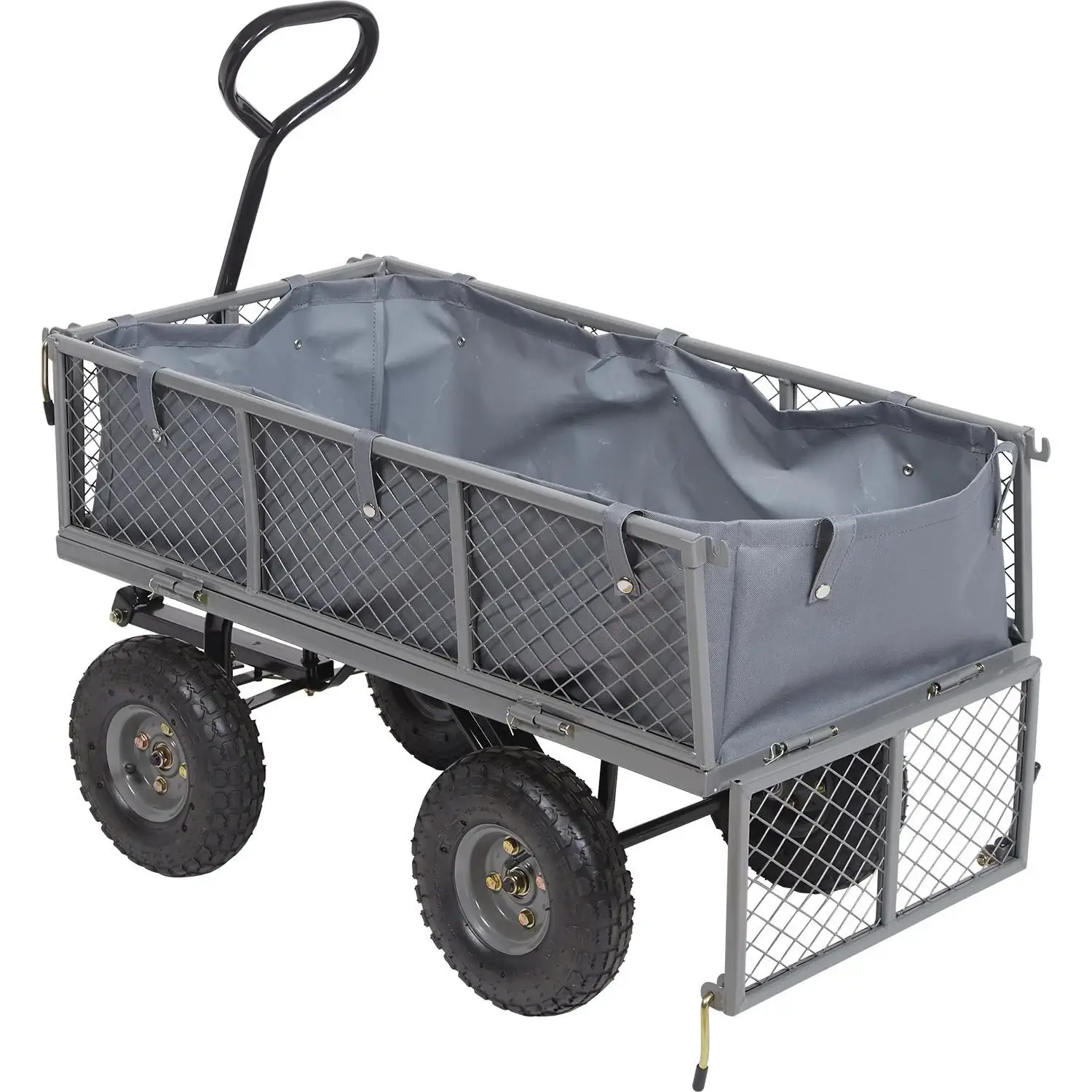 3616958679105 Chariot de jardin basculant en métal avec bâche – CARREFOUR – Image 1