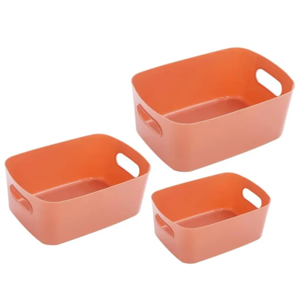 Paniers de rangement décoratifs Terracota (Lot de 3) – Générique
