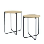 Lot de 2 tables d'appoint noires – Générique