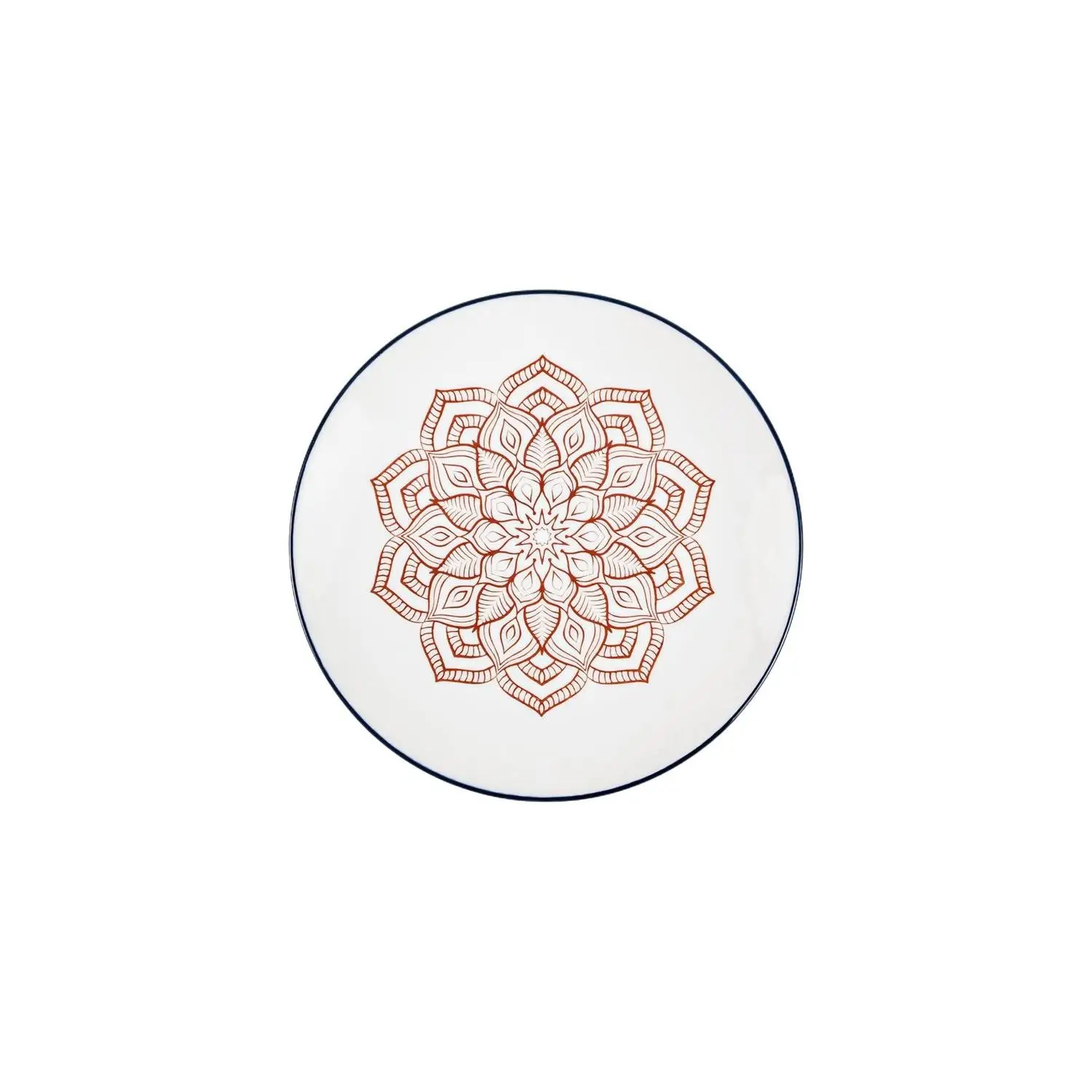 3617702030432 Assiette à dessert en porcelaine à motif – CARREFOUR HOME – Image 1