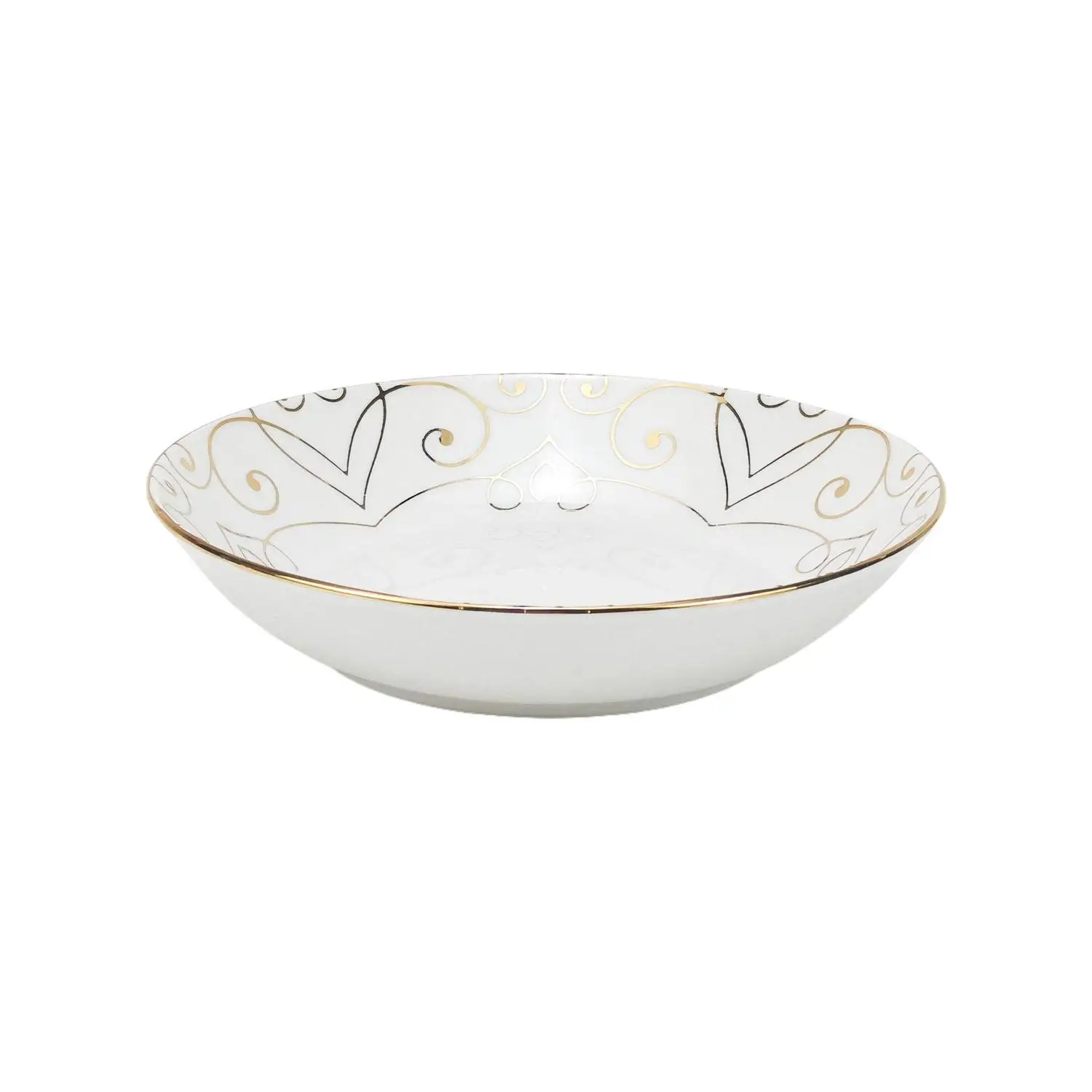 3617702030548 Assiette Creuse Élégante à Motif Doré 20cm – Générique – Image 1