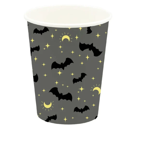 Gobelet en carton Bat's Night Gris 21CL (Lot de 10) – MESA BELLA