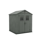 Abri de jardin Darwin 66 résine imitation bois vert 3.3 m² - Keter