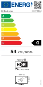 Téléviseur LED 4K Ultra HD 43 pouces (108 cm) 43UA74 – LG – Image 4