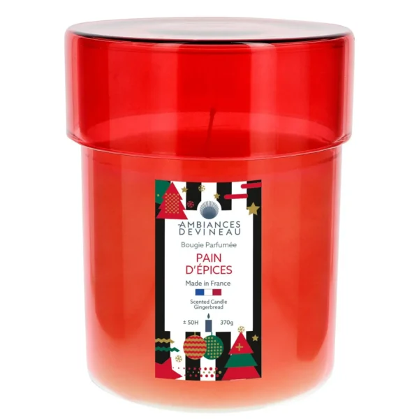 Bougie de Noël Laquée Rouge Parfumée Pain d'Épices – DEVINEAU