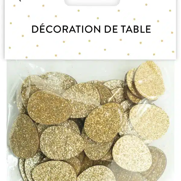 Confettis Décoratifs Œufs Dorés en Bois - Lot de 30 Pièces – Générique